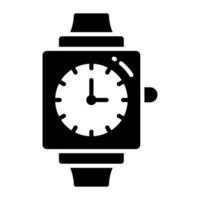 bene progettato icona di orologio da polso, un' portatile orologio vettore