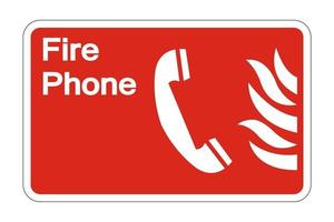 segno di simbolo di sicurezza antincendio del telefono vettore