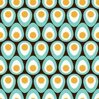 piatto stile tuorlo uova senza soluzione di continuità sfondo. contento Pasqua giorno concetto. vettore
