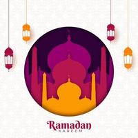 islamico santo mese di Ramadan kareem o Ramazan kareem concetto. vettore