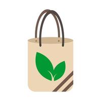 concetto di ecologia, idee di borsa in tessuto ecologico. illustrazione di vettore