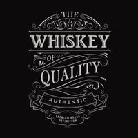 whisky etichetta mano disegnato Vintage ▾ tipografia lavagna confine vettore