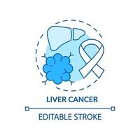 icona del concetto di cancro al fegato vettore