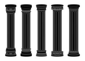 antico colonne vettore design illustrazione isolato su sfondo