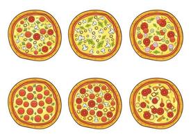 Pizza vettore design illustrazione isolato su bianca sfondo