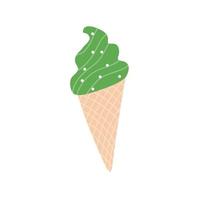 gelato al tè verde matcha vettore