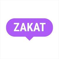 zakat spiegato viola vettore chiamare bandiera con informazione su dando per beneficenza durante Ramadan