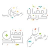 vettore illustrazione di Ramadan kareem auguri con Arabo calligrafia.