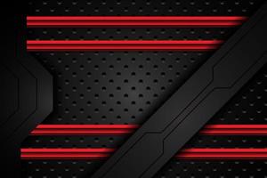 astratto metallo carbonio struttura moderno e bordo Linee rosso nero su acciaio maglia. design futuristico tecnologia sfondo. vettore illustrazione