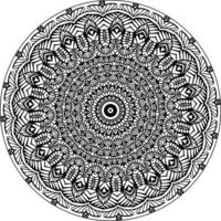 mandala di fiori. elementi decorativi d'epoca. motivo orientale, illustrazione vettoriale. motivi islam, arabi, indiani, marocchini, spagnoli, turchi, pakistani, cinesi, mistici, ottomani. pagina del libro da colorare vettore