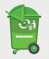verde vettore spazzatura può per biologico