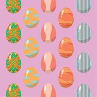 Pasqua uova senza soluzione di continuità modello sfondo vettore illustrazione