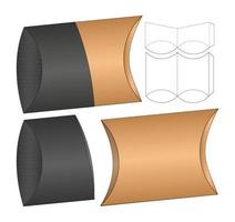 disegno del modello fustellato di imballaggio della scatola. Modello 3d vettore