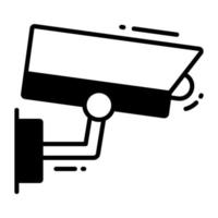 cctv telecamera vettore disegno, sicurezza telecamera icona nel modificabile stile