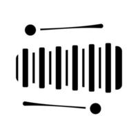 musicale strumento giocattolo bambino glifo icona vettore illustrazione