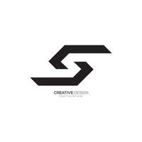 creativo lettera c S negativo spazio unico linea forma monogramma logo vettore