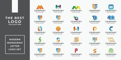 25 loghi fascio moderno monogramma lettera logo impostato per un' diverso tipi di aziende vettore