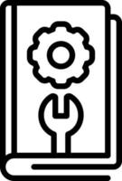 linea icona per guide vettore