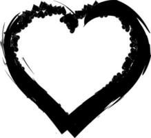 vettore silhouette di cuore su bianca sfondo