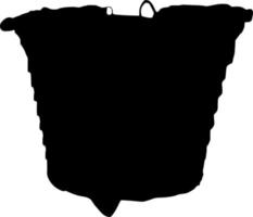 vettore silhouette di cestino su bianca sfondo