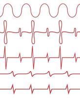 senza soluzione di continuità impostato di Linee battito cardiaco vettore