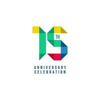 15 ° anniversario celebrazione modello vettoriale illustrazione design