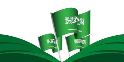 illustrazione di progettazione del modello di vettore di festa dell'indipendenza dell'Arabia Saudita