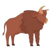 bisonte icona cartone animato vettore. bufalo animale vettore