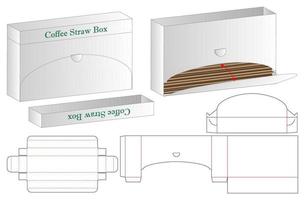 disegno del modello fustellato di imballaggio della scatola. Modello 3d vettore