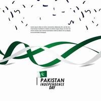 illustrazione di progettazione del modello di vettore di celebrazione del giorno dell'indipendenza del Pakistan