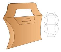 disegno del modello fustellato di imballaggio della scatola. Modello 3d vettore