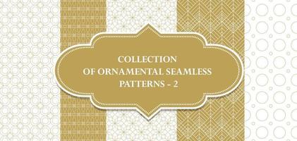 raccolta di modelli vettoriali ornamentali ripetibili. sfondi orientali geometrici
