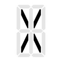 semplice illustrazione della lettera digitale o del simbolo figura elettronica della lettera x vettore