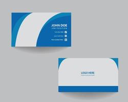 moderno attività commerciale carta design. blu biglietto da visita design. vettore