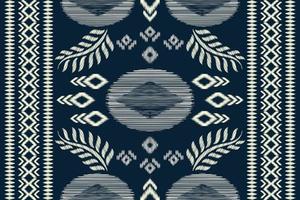 etnico ikat tessuto modello geometrico stile.africano ikat ricamo etnico orientale modello Marina Militare blu sfondo. astratto,vettore,illustrazione.per trama, abbigliamento, scraf, decorazione, tappeto. vettore