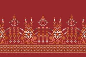 etnico geometrico tessuto modello attraversare punto.ikat ricamo etnico orientale pixel modello cremisi rosso sfondo. astratto,vettore,illustrazione.per trama, abbigliamento, avvolgimento, decorazione, tappeto. vettore