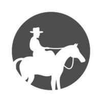 cowboy logo icona design vettore