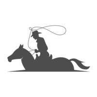 cowboy logo icona design vettore