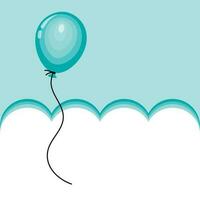 vettore cartone animato Palloncino galleggiante nel il cielo grafico illustrazione sfondo