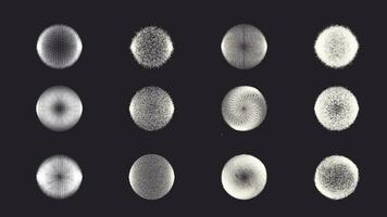 astratto vettore sfere e textures illustrazione isolato grafico sovrapposizioni