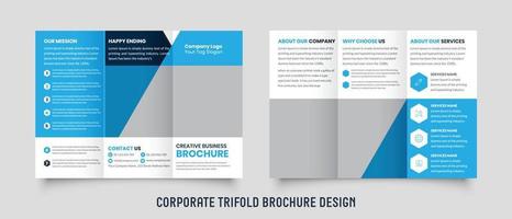 aziendale attività commerciale trifold opuscolo modello. moderno, creativo e professionale tri piegare opuscolo vettore design.