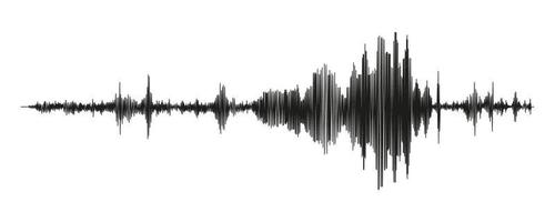 sismografo misurazione o menzogna rivelatore grafico. sismico misurazioni con dati disco. vettore illustrazione