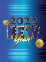 felice anno nuovo 2022 celebrazione volantino vettore