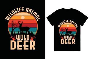 selvaggio cervo a caccia maglietta vettore