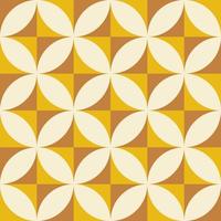 retrò Vintage ▾ senza soluzione di continuità modello nel stile anni '60, anni '70. monocromatico geometrico sfondo. medio secolo arte Stampa. giallo, beige e mostarda colori. vettore illustrazione