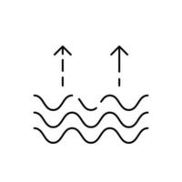 acqua, oceano e mare icona. ecologia e legate all'ambiente linea icona. globale riscaldamento, foresta, biologico agricoltura, e di più. vettore