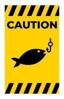 nessun segno di simbolo di pesca vettore
