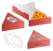 scatola per pizza cartone ondulato fustellato con mock up vettore