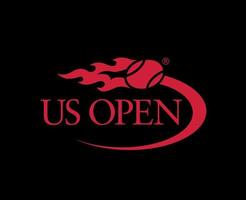 noi Aperto logo simbolo rosso torneo tennis il campionati design vettore astratto illustrazione con nero sfondo