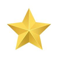 d'oro stella isolato vettore icona illustrazione